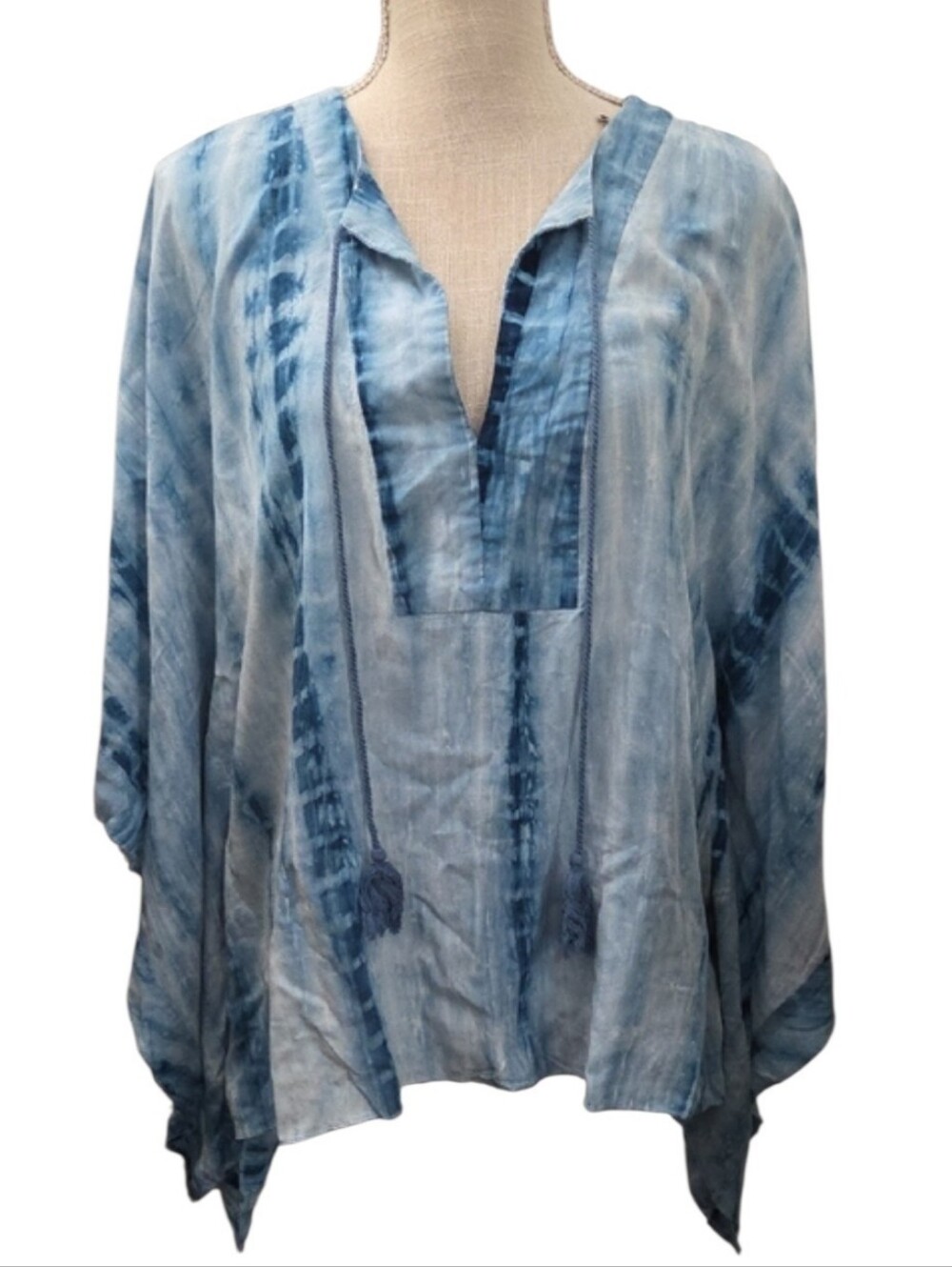 Solemio Sky Blue Tie-Dye Tunic